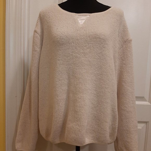 Cream chenille sweater/sweatshirt XL - Picture 1 of 1
